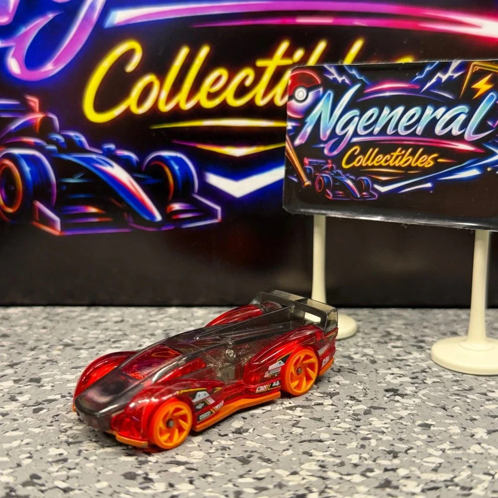 Hot Wheels Electrack Translucent Red Orange Wheels FJV50 2017 X-Raycers 1:64